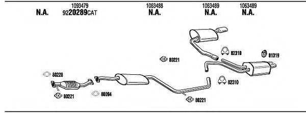 WALKER FO55001 Система випуску ОГ