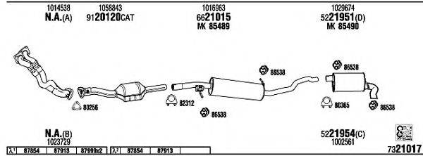 WALKER FO75003 Система випуску ОГ