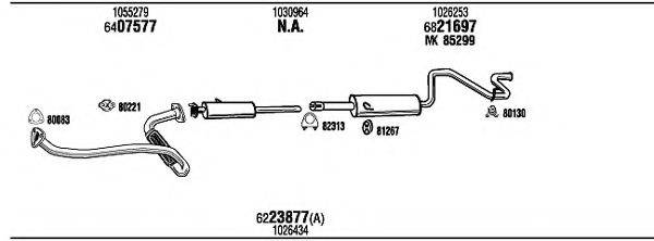 WALKER FO80157A Система випуску ОГ