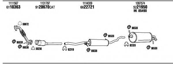 WALKER FOH14797 Система випуску ОГ