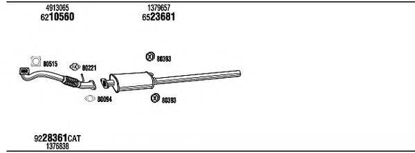 WALKER FOH30419 Система випуску ОГ