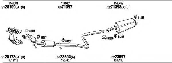 WALKER FOK16361B Система випуску ОГ