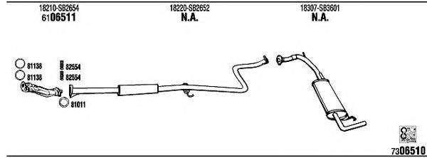 WALKER HO60044 Система випуску ОГ