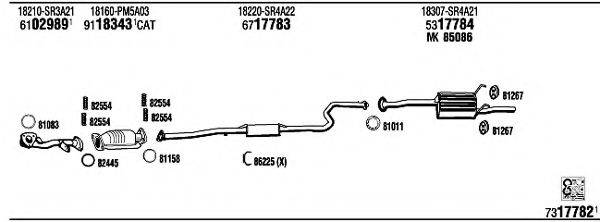 WALKER HO61042 Система випуску ОГ