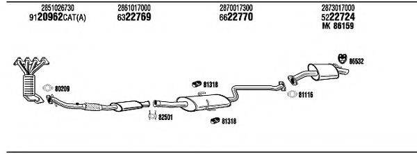 WALKER HYT16001 Система випуску ОГ