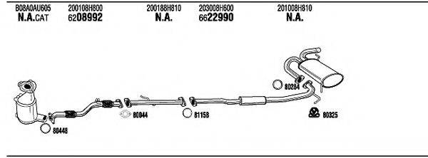 WALKER NI79004 Система випуску ОГ