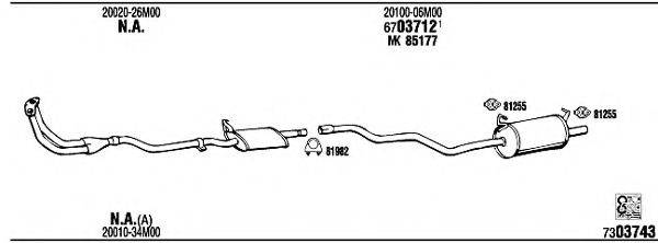 WALKER NI80305 Система випуску ОГ