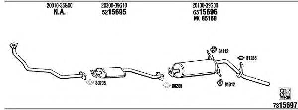 WALKER NI80702 Система випуску ОГ