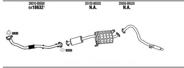 WALKER NI84004 Система випуску ОГ