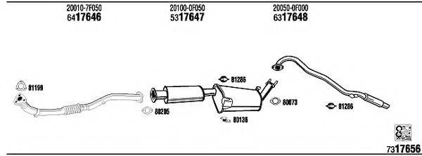 WALKER NI84006 Система випуску ОГ