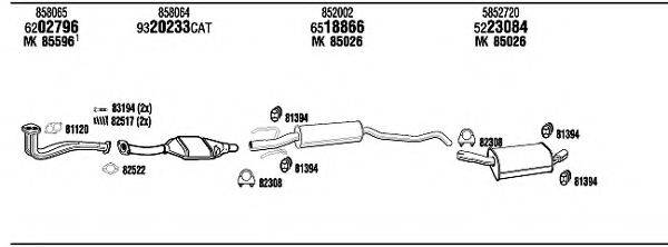 WALKER OP30168 Система випуску ОГ