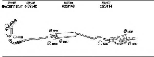 WALKER OPH17845B Система випуску ОГ