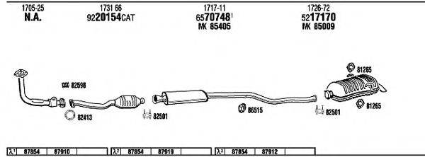 WALKER PE10607 Система випуску ОГ