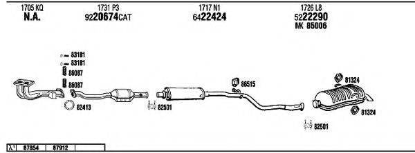 WALKER PE10660 Система випуску ОГ