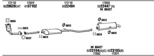 WALKER PEH15705AA Система випуску ОГ