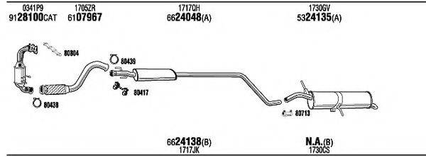 WALKER PEK30821 Система випуску ОГ