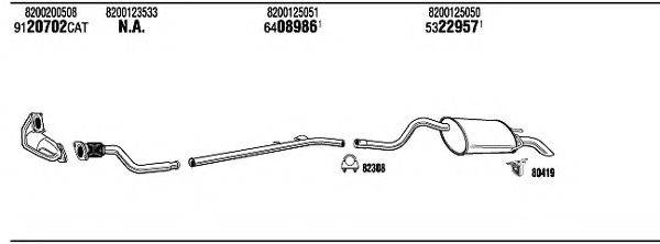 WALKER RE59001 Система випуску ОГ