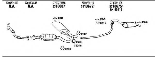 WALKER RE82508 Система випуску ОГ