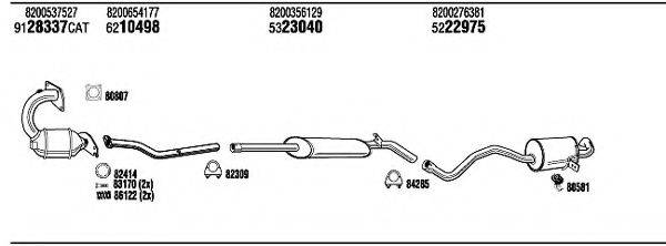 WALKER REH10955 Система випуску ОГ