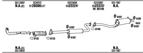 WALKER RV82003 Система випуску ОГ