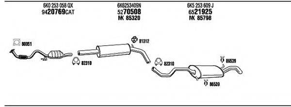 WALKER SE60116 Система випуску ОГ