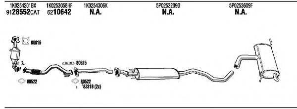 WALKER SEK33250 Система випуску ОГ