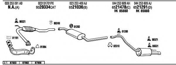 WALKER VW72299 Система випуску ОГ