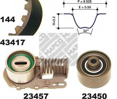 MAPCO 23417 Комплект ременя ГРМ