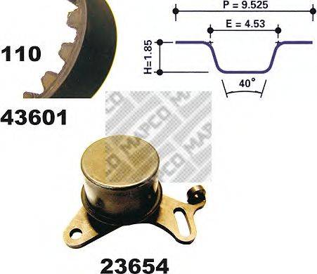 MAPCO 23601 Комплект ременя ГРМ