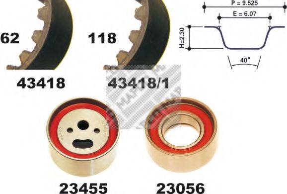 MAPCO 23418 Комплект ременя ГРМ