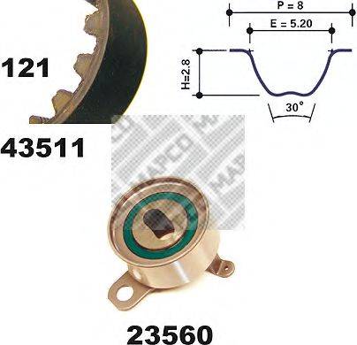 MAPCO 23511 Комплект ременя ГРМ