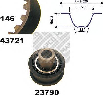 MAPCO 23721 Комплект ременя ГРМ