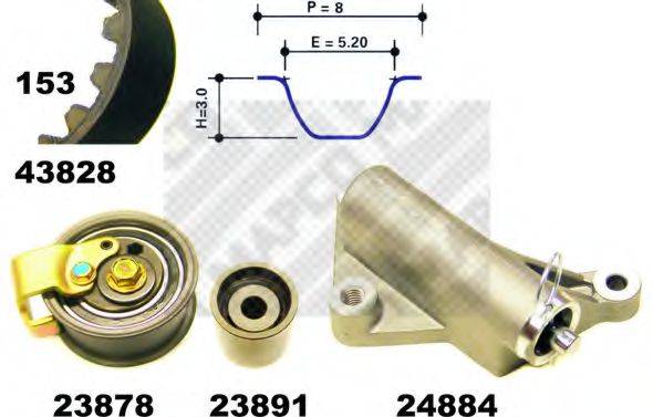 MAPCO 23833 Комплект ременя ГРМ