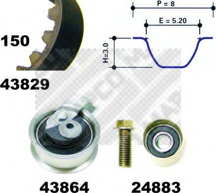 MAPCO 23901 Комплект ременя ГРМ