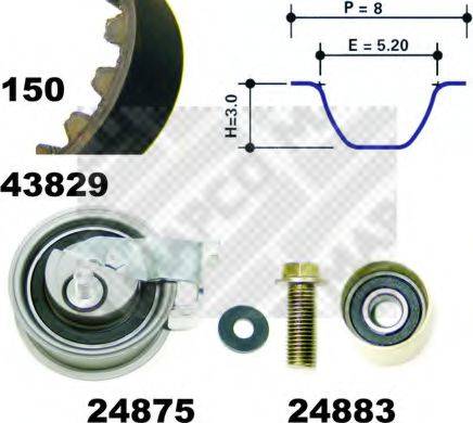 MAPCO 23912 Комплект ременя ГРМ