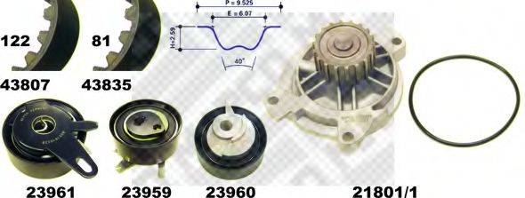 MAPCO 418191 Водяний насос + комплект зубчастого ременя