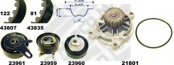 MAPCO 41819 Водяний насос + комплект зубчастого ременя