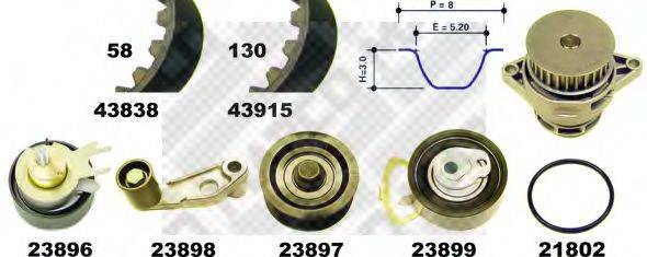 MAPCO 418382 Водяний насос + комплект зубчастого ременя