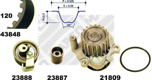 MAPCO 41847 Водяний насос + комплект зубчастого ременя