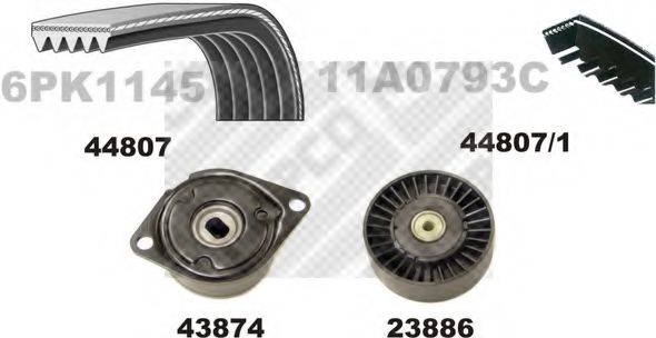 MAPCO 73807 Полікліновий ремінний комплект