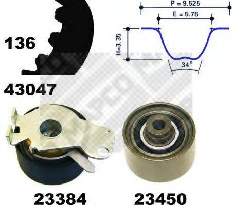 MAPCO 23409 Комплект ременя ГРМ