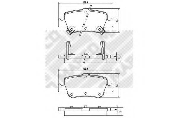 MAPCO 6911 Комплект гальмівних колодок, дискове гальмо