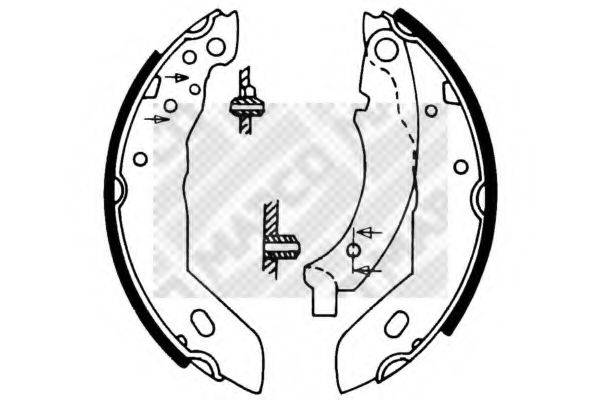 MAPCO 8122 Комплект гальмівних колодок