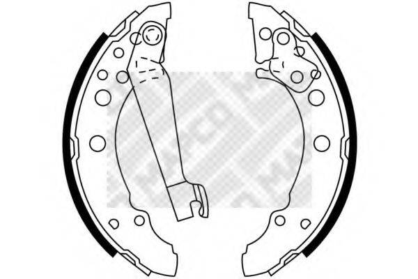 MAPCO 8772 Комплект гальмівних колодок