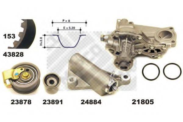 MAPCO 41833 Водяний насос + комплект зубчастого ременя