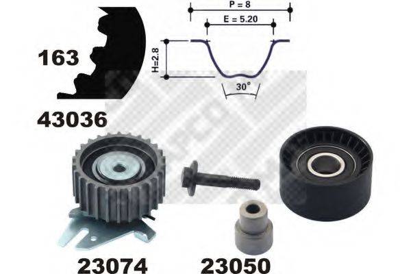 MAPCO 23036 Комплект ременя ГРМ