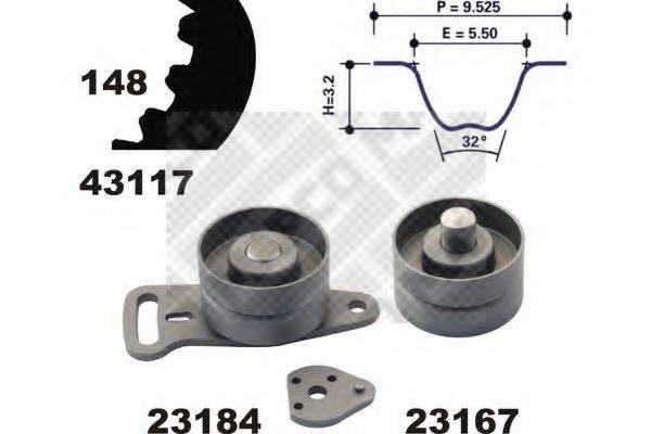 MAPCO 23117 Комплект ременя ГРМ