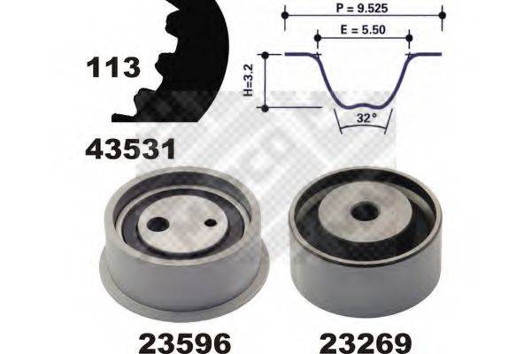 MAPCO 23531 Комплект ременя ГРМ