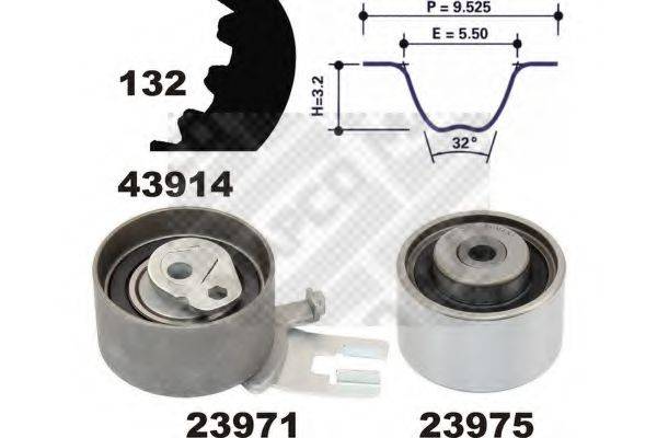 MAPCO 23914 Комплект ременя ГРМ