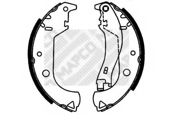 MAPCO 8034 Комплект гальмівних колодок
